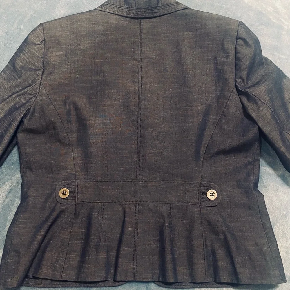 Classic Style ! Great brushed denim look ! Ann Taylor Loft Petites size 14P - Picture 5 of 8